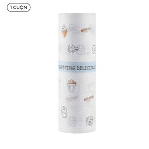 Combo 4 cuộn giấy lau đa năng Lau nhà bếp Nhà vệ sinh In họa tiết sang trọng Kích thước 25Cmx25cm
