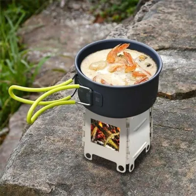 BESI KOMPOR / OUTDOOR COOKING CAMPING FOLDING WOOD STOVE POCKET B261