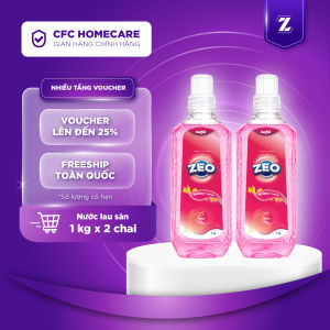 Nước lau sàn cao cấp Zeo hương Bạc hà Ylang sạch bóng khử mùi