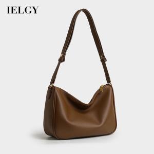 IELGY กระเป๋าแฟชั่นสำหรับผู้หญิงกระเป๋าแมสเซนเจอร์ทันสมัยสไตล์เกาหลีสีพื้น