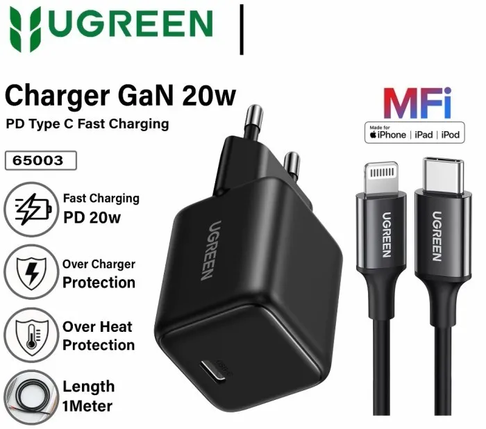 Fast Charger 20 Watt Iphone Adapter Apple 20W USB-C Power Adapter