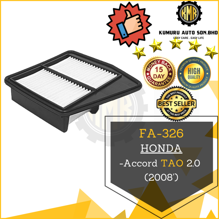 HONDA ACCORD TAO 2.0 2008 AIR FILTER FA326 / 17220R60U00 Lazada