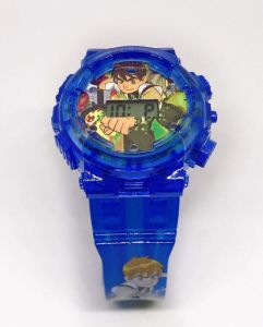 นาฬิกาข้อมือเด็ก มีไฟมีเสียง ระบบดิจิตอล นาฬิกาเด็กลายการ์ตูนเบนเท็น ลายรถแข่ง car spiderman RC227