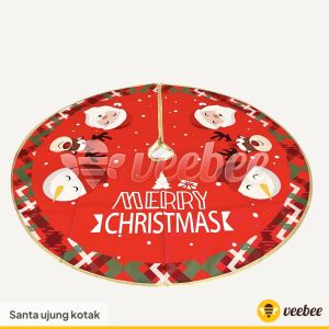 Alas Bawah Pohon Print 90cm (V97) | Tatakan Kaki Pohon Natal | Kain Penutup Pohon Natal | Christmas Ornaments