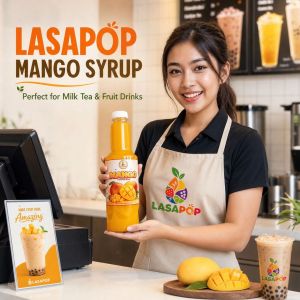 LASAPOP Mango Flavored Syrup 1.25kg  For Milk Tea Smoothies Desserts  Commercial Size