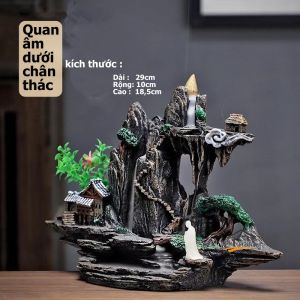 [HÀNG CAO CẤP TẶNG KÈM TRẦM]Thác Khói Tiểu Cảnh SIZE LỚN Phong Thủy Hòn Non BộNhà Cửa Thơm Tho Làm Sạch Không Gian Sống