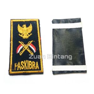 EVOLET LENCANA PASKIBRA FIBER BORDIR /EVOLET PANGKAT PASKIBRA BORDIR DAN FIBER