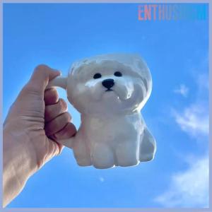 【Enthusiasm】🌟🌟【Hot Sale】🎈 Creative Cute Little Dog Cerc Mugs Office Water Drinking Cups Coffee Cups Birthday Gifts Couple Cups Home Daily Use