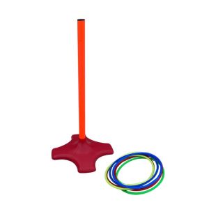 Childrens Ring Toss Game Set with Colorful Rings Indoor & Outdoor Toss Game Childrens Sensory Training Parent-Child Interactive Toy for Parties