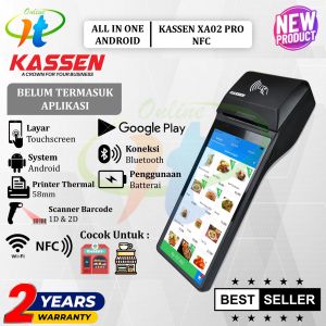 Kassen XA02 PRO Mesin Kasir Android Portable XA 02 Printer Bluetooth Thermal 58mm RPP02N