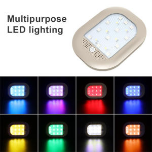 Car Roof Led Lamp LED Magnetic Reading Light 8 Color USB Charger Touch Type Ceiling Magnet Interior Night Lights for Car Trunk LED