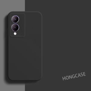 Casing For vivo Y17S vivoY17S Y17 17S Y 17 S 4G 2023 Phone Case TPU Shockproof Fashion Square Liquid Silicone Soft Cover