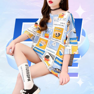 DMshoes เสื้อยืดไซส์ใหญ่ลายการ์ตูน🌈ผ้าเบาสบายสีสวยแขนพริ้ม🍭ของแท้ราคาดีสินค้าคุณภาพแรงเหมือนแซงทางเข้าร้านค้า💞