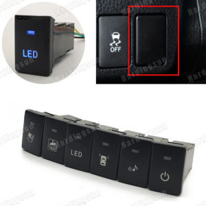 Blue LED Light Push Button Fog Lamp Power On Off Seat Fan Switch For Toyota Camry Prius Corolla Avensis t27 2010 Accessories
