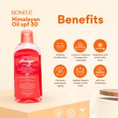 Bonita Himalayan Pink Salt Face and Body Oil with SPF 30 Korean Citron Collagen Moringa | Organic