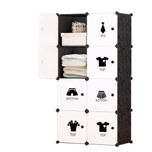 Almari Pakaian Baju Kain Simpan Barang Wardrobe Plastic Plastik Storage Saving Cloth Cabinet Rack Rak Living Home