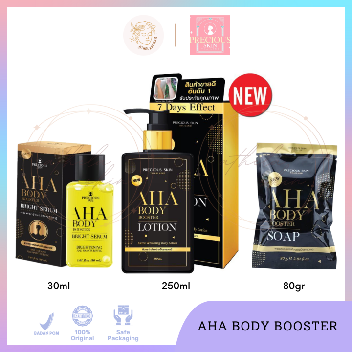 MIMI WHITE AHA BODY BOOSTER BRIGHT SERUM LOTION SABUN PRECIOUS SKIN THAILAND BPOM 100 ORIGINAL