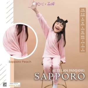 Kazel Sapporo Pajama 0-9 Tahun Setelan Piyama Panjang Anak Rib