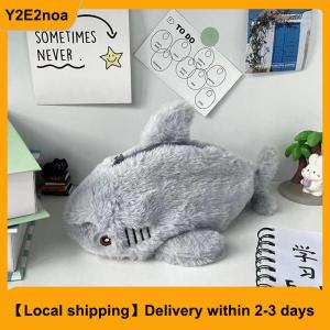 【Local shipping】 Cute Plush Shark Pencil Case Student Stationery School Supplies Kawaii Doll Back To School Storage Bag Pen Bag Stationery
