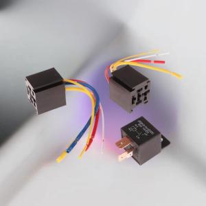 🔥🔥🔥fenglin 1 Set Head Light Air Conditioner Motorcycles DC12V DC24V Relay 80A 4 5 Pin Waterproof Automotive Relay With Wired Socket