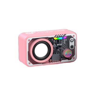 Speaker Bluetooth Cyberpunk Bluetooth Speaker Double Subwoofer Music Speaker Salon Bluetooth bt Speaker Audio Bluetooth Subwoofer Baja Kecil Audio Portabel Nirkabel 3D Stereo Amplifier Wireless Mini Speaker RGB LED Light Transparent Mecha Speaker