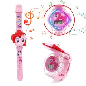 【Local Delivery】 New childrens projection watch flip cover Creative watch toys the best gift