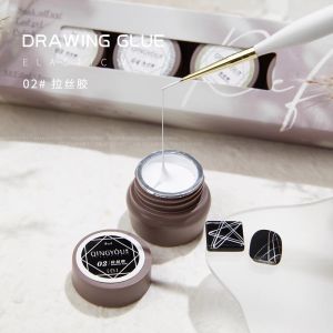 HBESTY Japanese manicure elastic brushed glue spider glue quick pull line Internet celebrity phototherapy glue 3D painted glue for nail salons