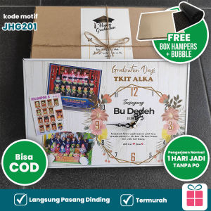 Kado Spesial Jam DInding Custom untuk Perpisahan Kenangkenangan Guru dan Sekolah Bisa Custom 1 Hari Jadi JHG201