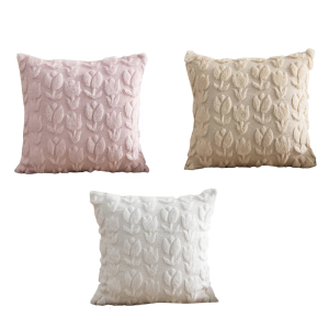 Luxury Faux Rabbit Furry Pillow Cover For Sofa Living Room Soft Decorative Cushions Case Easy To Clean And Maintain