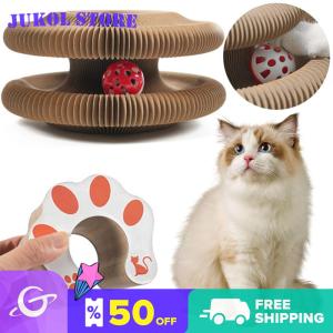 【New Arrival】 Magic Organ Cat Scratching Board Cat Interactive Toys Cat Scratching Post Ball Track Cat Grinding Claw Scratching Board