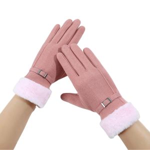 LANDIS Warm Winter Women Gloves Cold-proof Touch-screen Full Finger Mittens Casual Comfortable Riding Protective Mittens Daily Use