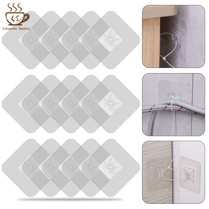 10Pcs Strong Selfadhesive Anti Shelves Falling Hook Wall Tie