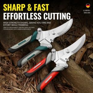 LITUILI Stainless Steel Pruning Shears Non-Slip Handle Foldable Branch Pruner Convenient Sharp Blade Horticulture Secateurs Outdoor Use