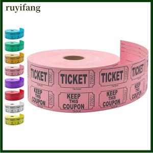 ruyifang ตั๋วจับฉลากสีสันสดใสแบบม้วนคู่ตั๋วเข้าชมเกมตั๋วสำหรับกิจกรรมงานเทศกาลรางวัลในชั้นเรียน1000ชิ้น