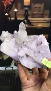 Đá thạch Anh NHỦ TÍM TRẮNG tán sắc pha lê tự nhiên trong suốt vàng Citrine thanh tẩy thiền định tarot cực mạnh Clear Quartz Natural 382