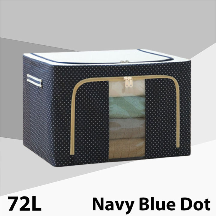 72L 100L Large Storage Box Foldable Oxford Box Steel Frame Detachable ...