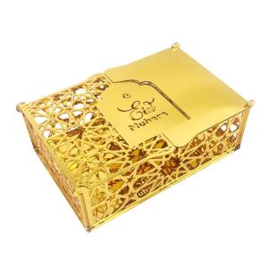 Eid Candy Organiser Decorative Cookie Storage Box with Multiple Compartments Acrylic Table Decoration for Home Office