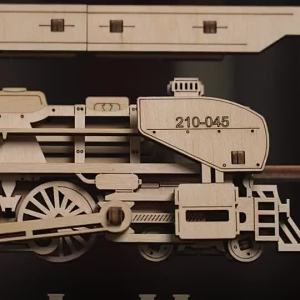 UGEARS Steam Express 2.5D Puzzle Framed Mechanical Model Wooden DIY Kits for Adults Birthday Gift Present Toys Xmas Gift