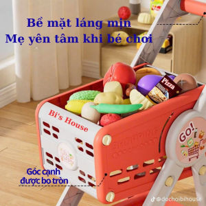 Đồ Chơi Bé Gái Xe Đẩy Siêu Thị 31 Món – Tập Làm Người Lớn Vui Học Mua Sắm