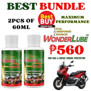 The Wonderlube Maximum Performance Engine Oil (2pcs 250ml) Additive For Gas & Diesel