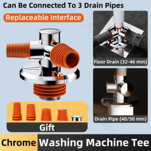 Drain Cover Washing Machine Floor Drain Tee Joint Anti Smell Drain Pipe Anti-Odor Sewer Cover