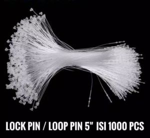 1000 Pcs LOCK PINS 5” INCH HITAM/PUTIH LOOP PINS TALI HANG TAG 5" INCH HITAM/PUTIH