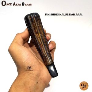 Pipa Once KAYU AKAR BAHAR /TALI ARUS Model Blimbing Lubang MULTI WARNA Serat Emas