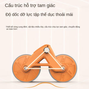 Con lăn tập bụng tại nhà con lăn trợ lưc giảm mỡ bụng có đồng hồ 2 bánh lăn có đệm tay