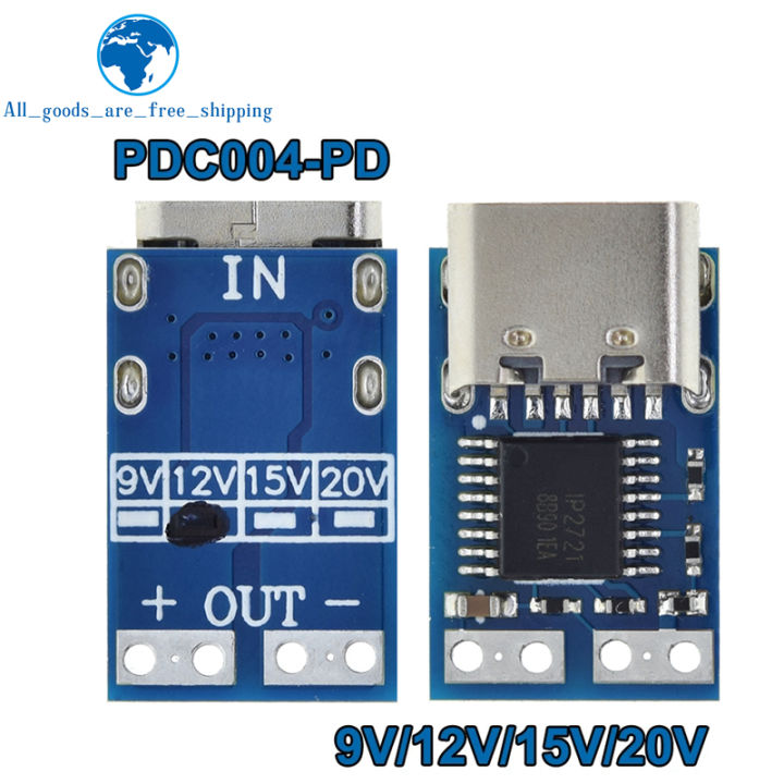 【HOT】 TZT PDC004-PD PD Decoy Module USB-C PD 9V 12V 15V 20V DC Fixed ...