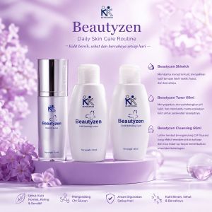 Paket Hemat Skincare Beautyzen Skinrich Serum 30ml + BZ Mini Soft Cleansing Lotion 60ml + BZ Mini Gentle Refreshing Toner 60 ml Made in Thailand