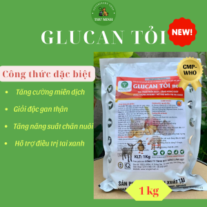 GLUCAN TỎI NEW Tăng miễn dịch giải độc phòng bệnh cho gia súc lợn gia cầm  gói 100 g 1 kg