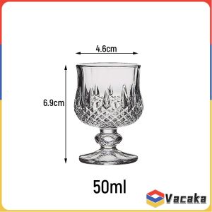 Vacaka Household Diamond Goblet Wine Whiskey Glass 50ML Champagne Fruit Juice Wine Glass 1Pc