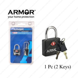 ARMOR TSA326B-1 TSA Approved Padlock 1 Key Opens 3 Locks Travel Luggage Lock KEY ALIKED