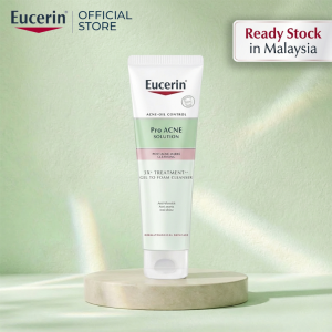 Eucerin ProAcne Solution 3x Gel to Foam Cleanser 150ml / Acne Treatment / Cleansing Foam / Oil Control